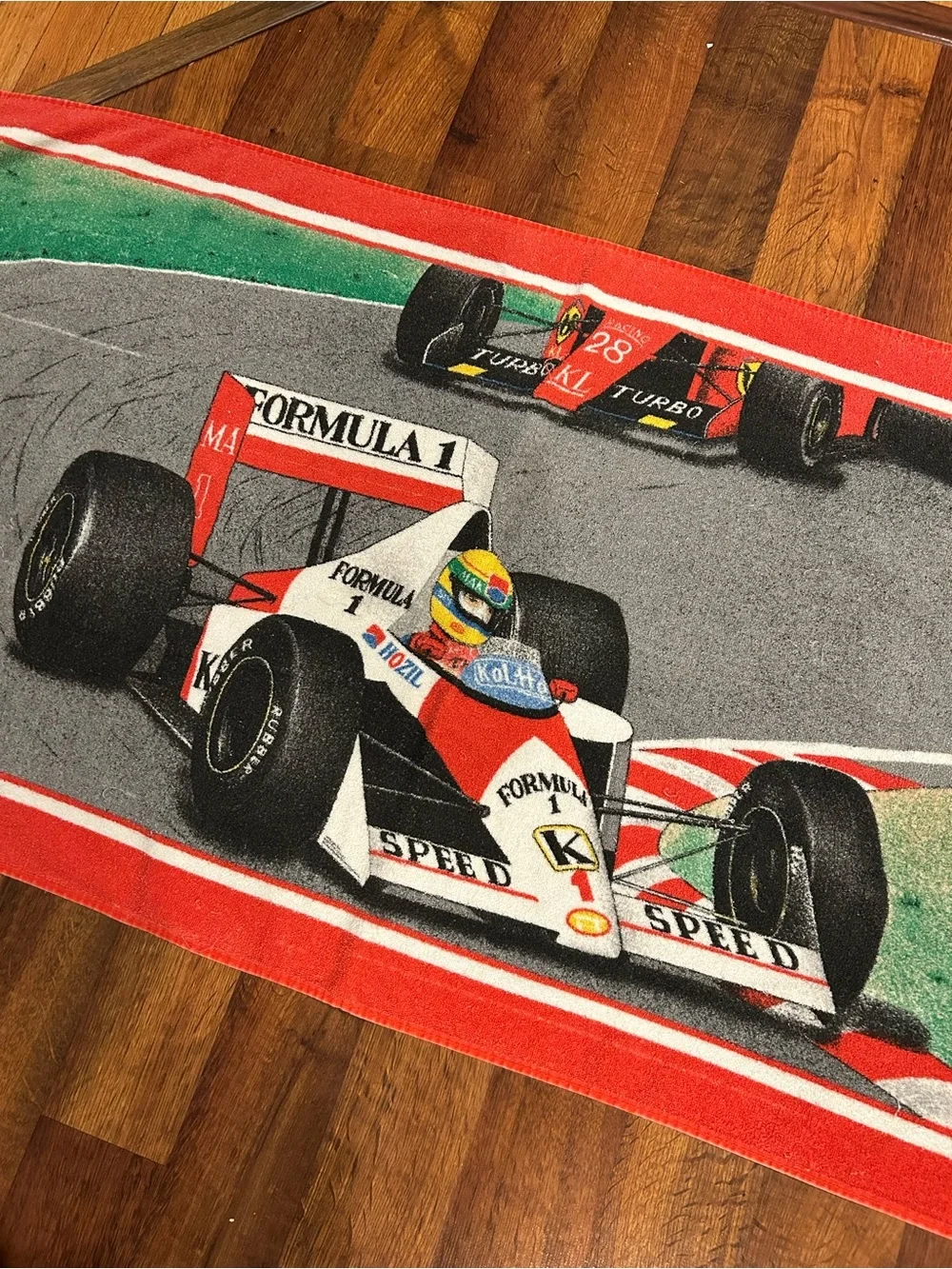Vintage Formula One Beach Towel 90’s Ayrton Senna